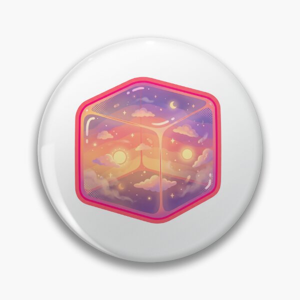 Item preview, Sunset Sky Cube - Dreamy Celestial Vaporwave Landscape designed and sold by yodaddydesigns.