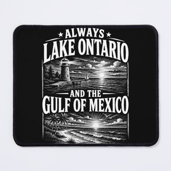 Item preview, Always Lake Ontario And The Gulf Of Mexico – Vintage Lake Beach Travel Design designed and sold by PosiMCreations.