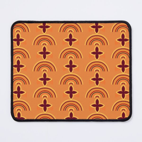 Item preview, Orange and red rainbow floral pattern designed and sold by Ana Gorozpe.