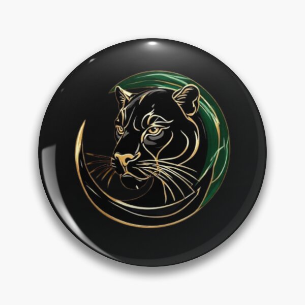 Item preview, Elegant Black Panther & Crescent Moon | Premium Emblem Logo_02 designed and sold by Shift-Bloom.