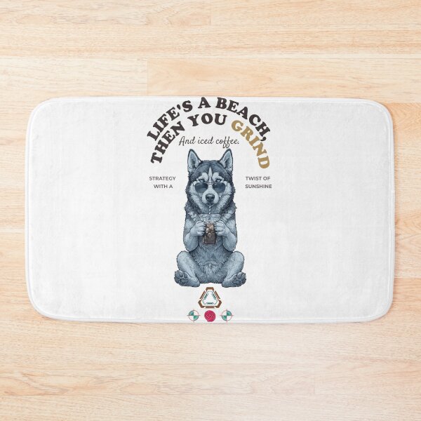 Item preview, Cool Husky with Iced Coffee - Stylish Dog Lover - Hand-Drawn Illustration designed and sold by Whimsy Trail Co.