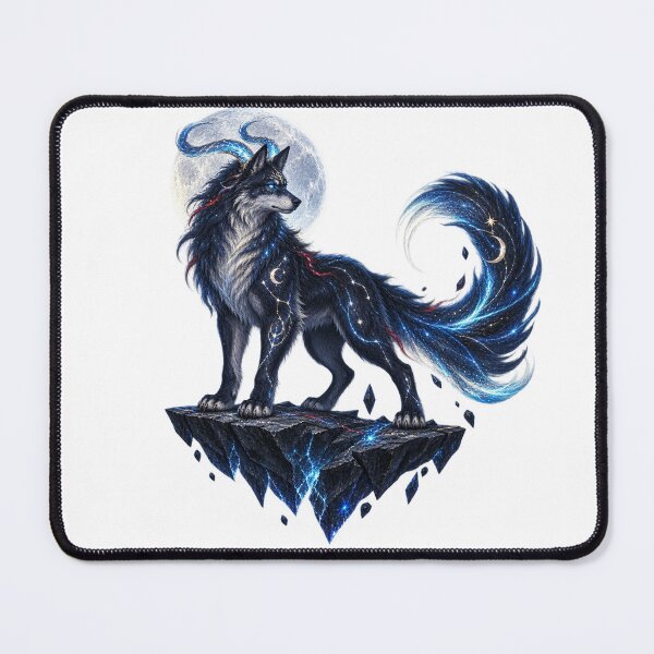 Item preview, Moonlit Horned Wolf on Astral Stone designed and sold by AcruxUltra.