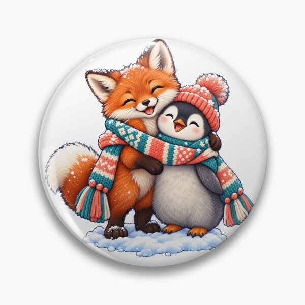 Item preview, Fox and Penguin Share One Scarf designed and sold by AcruxUltra.