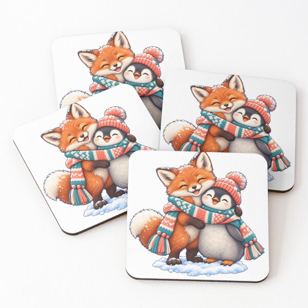 Item preview, Fox and Penguin Share One Scarf designed and sold by AcruxUltra.