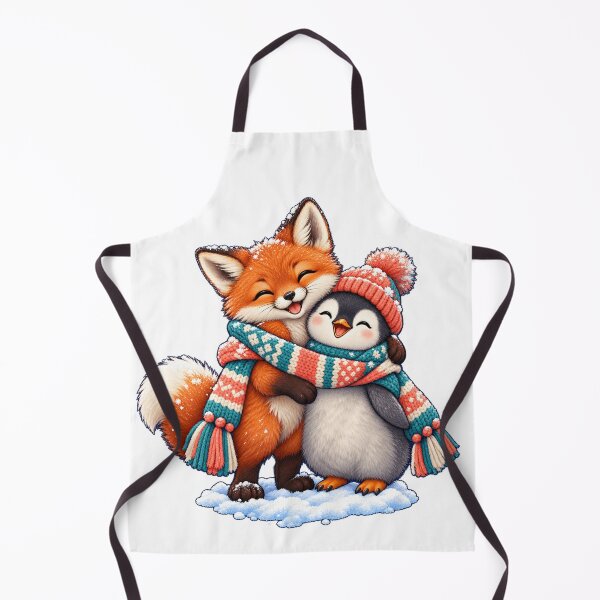 Item preview, Fox and Penguin Share One Scarf designed and sold by AcruxUltra.