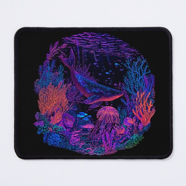 Item preview, Neon Reef Whale Design designed and sold by dRaBaBdesign.