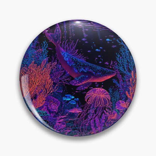 Item preview, Neon Reef Whale Design designed and sold by dRaBaBdesign.