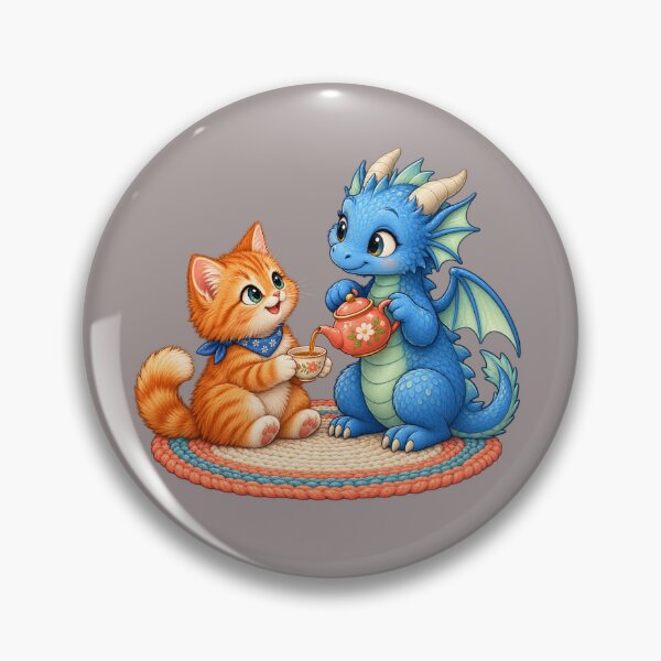 Item preview, Kitten and Dragon Share Cozy Tea designed and sold by AcruxUltra.