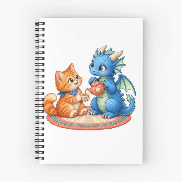 Item preview, Kitten and Dragon Share Cozy Tea designed and sold by AcruxUltra.