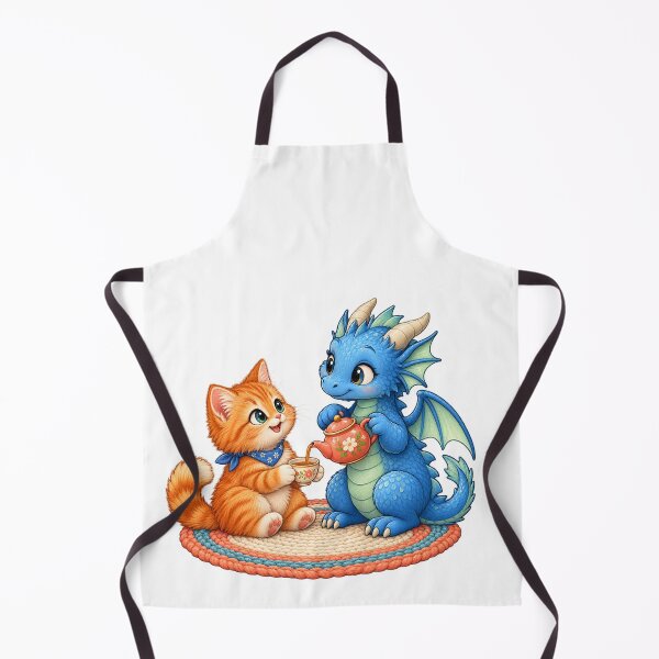 Item preview, Kitten and Dragon Share Cozy Tea designed and sold by AcruxUltra.