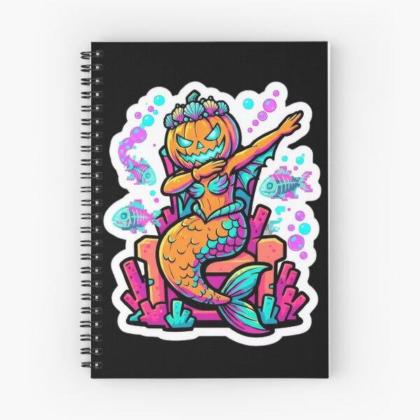 Item preview, Dabbing Pumpkin Mermaid Halloween Underwater Art designed and sold by DailySparks.