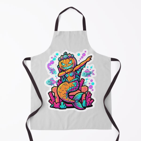 Item preview, Dabbing Pumpkin Mermaid Halloween Underwater Art designed and sold by DailySparks.