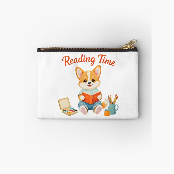 Item preview, Cute Corgi Reading Book Art designed and sold by Kedspicedesign.
