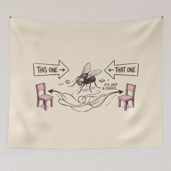 Item preview, Overthinking Fly – It’s Just a Choice Funny Comic designed and sold by InnerwayStudio.