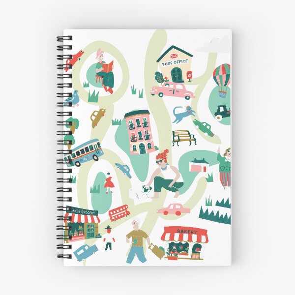 Item preview, Cute Neighborhood City Map Illustration designed and sold by maewjpho.