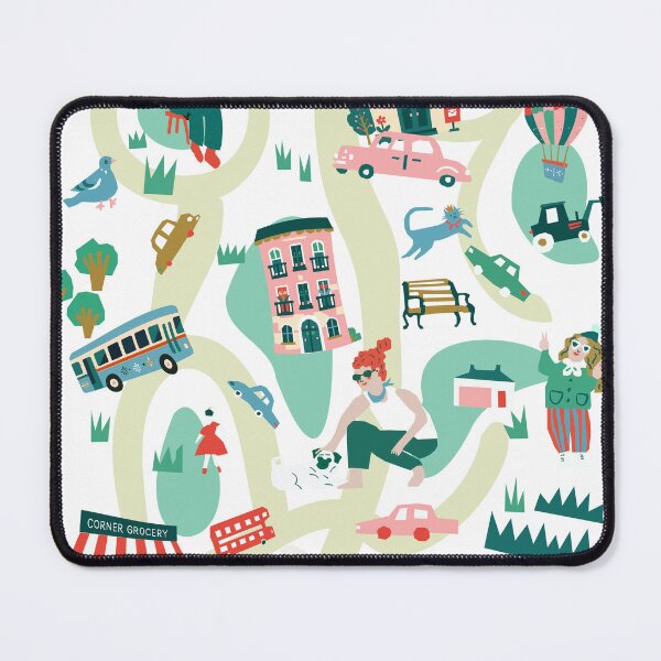 Item preview, Cute Neighborhood City Map Illustration designed and sold by maewjpho.