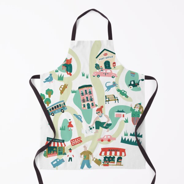 Item preview, Cute Neighborhood City Map Illustration designed and sold by maewjpho.
