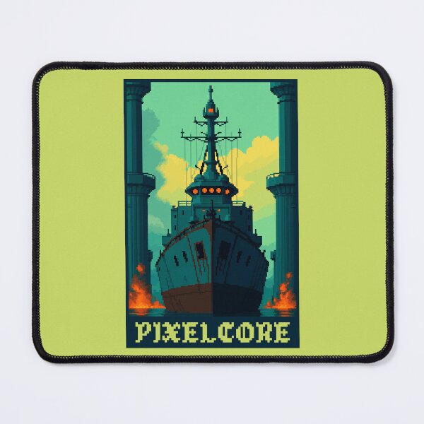 Item preview, Navy Battleship Boat Pixel Art {PIXELCORE} designed and sold by PIXELCORE-TEE.