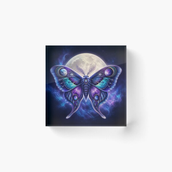 Item preview, Nebula Moth Beneath a Moon Halo designed and sold by AcruxUltra.