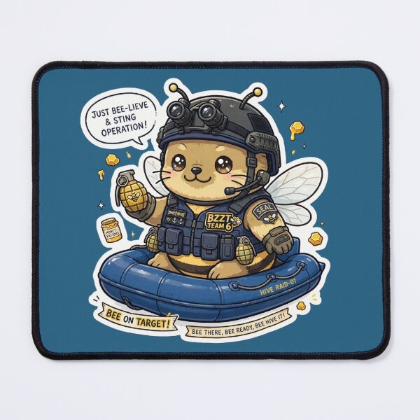 Item preview, BZZT Team 6 Tactical Bee Sticker designed and sold by Fort Chiswell Trading Company.