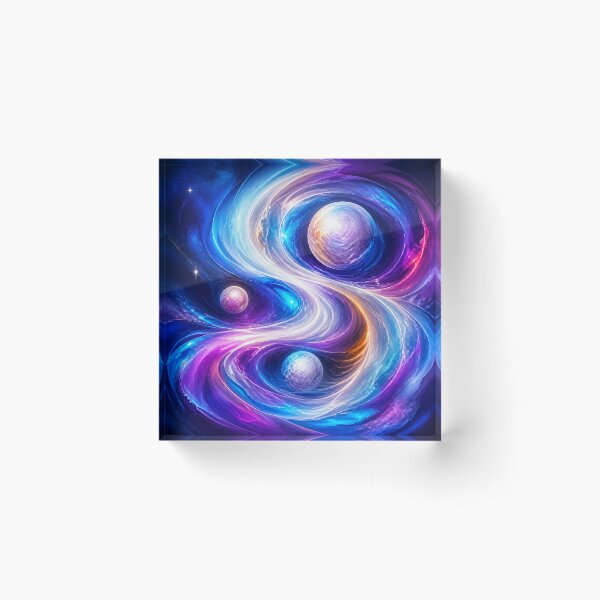 Item preview, Pearlescent Galaxies Dancing in Fluid Orbit designed and sold by AcruxUltra.