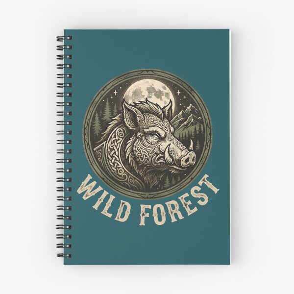 Item preview, Celtic Wild Boar emblem - Viking Forest Moon Badge. designed and sold by MyHappyArtShop.