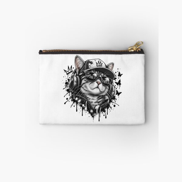 Item preview, Cool Streetwear DJ Cat with Headphones and Sunglasses Graffiti Art designed and sold by KTD28_SHOP.