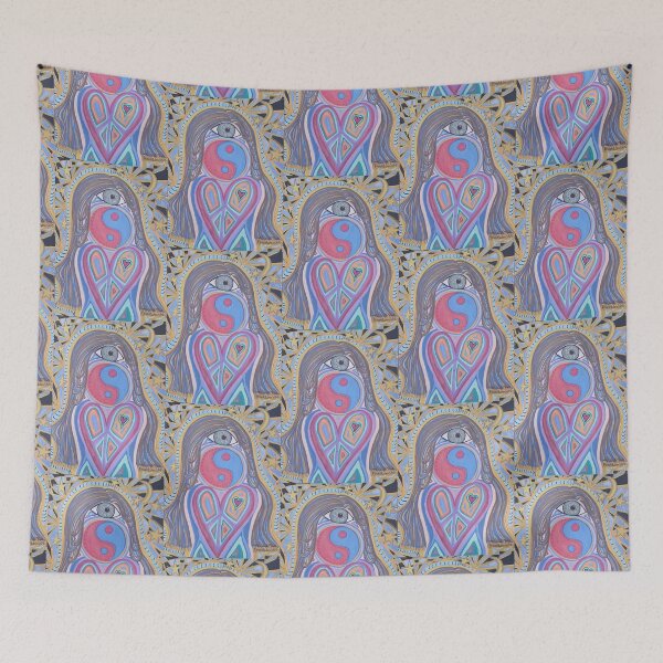 Item preview, Cosmic Third Eye - Trippy Celestial Yin Yang Peace Art designed and sold by PEACELOVERSART.