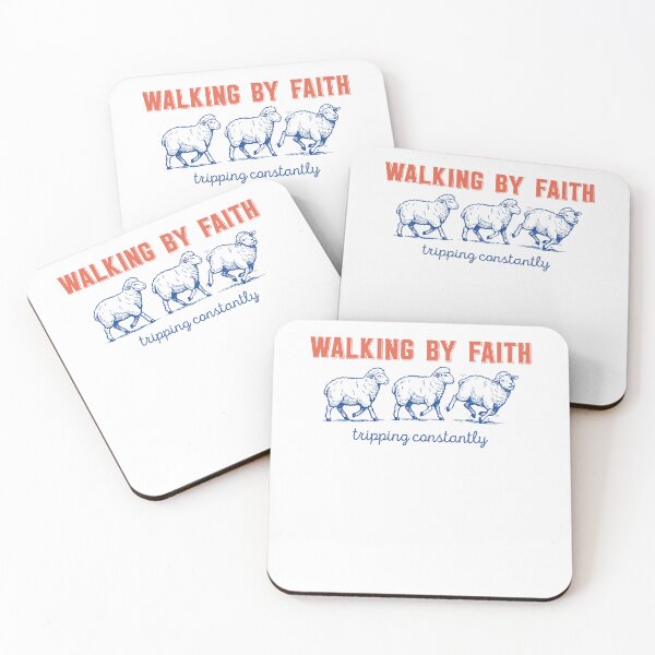 Item preview, Walking By Faith Tripping Constantly Christian Sheep designed and sold by charoen-design.