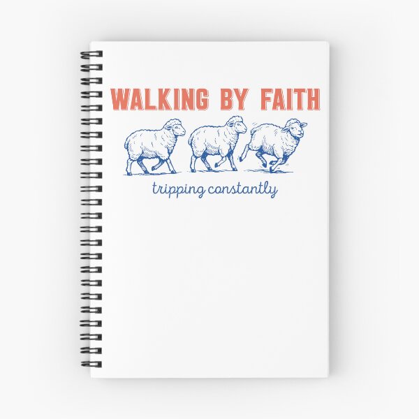 Item preview, Walking By Faith Tripping Constantly Christian Sheep designed and sold by charoen-design.