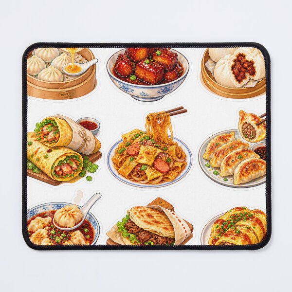 Item preview, Cute Watercolor Chinese Street Food Dim Sum Sticker Pack designed and sold by PastelPetalsCo.