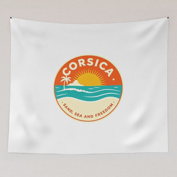 Item preview, Corsica Sand Sea Freedom – Mediterranean Island Travel Design designed and sold by VladisWorld.