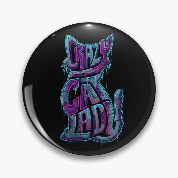 Item preview, Neon Cyber Feline Typography designed and sold by MarCinu Art.