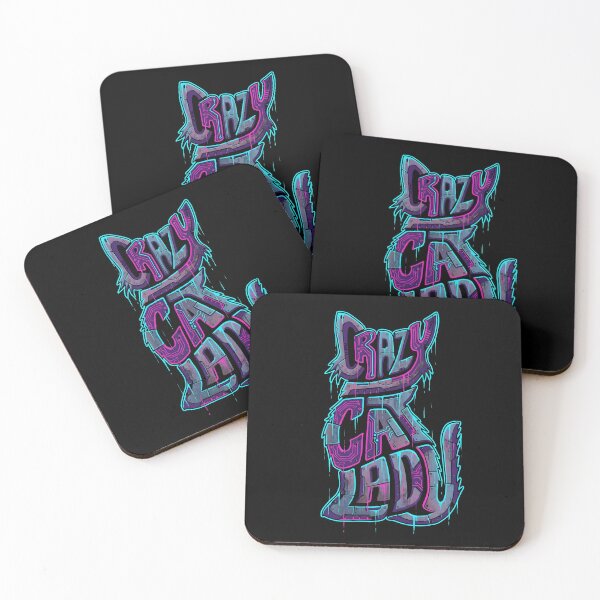 Item preview, Neon Cyber Feline Typography designed and sold by MarCinu Art.