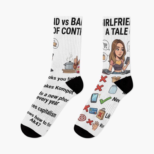 Item preview, Girlfriend vs Babushka Meme Tale of Contrasts designed and sold by Flirt-Teez.