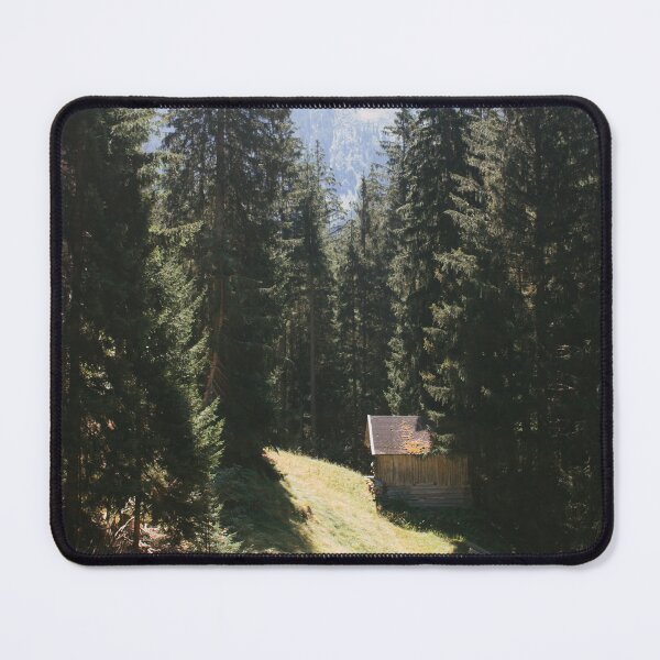 Item preview, Quiet cabin in the mountain forest designed and sold by rhosbahu.