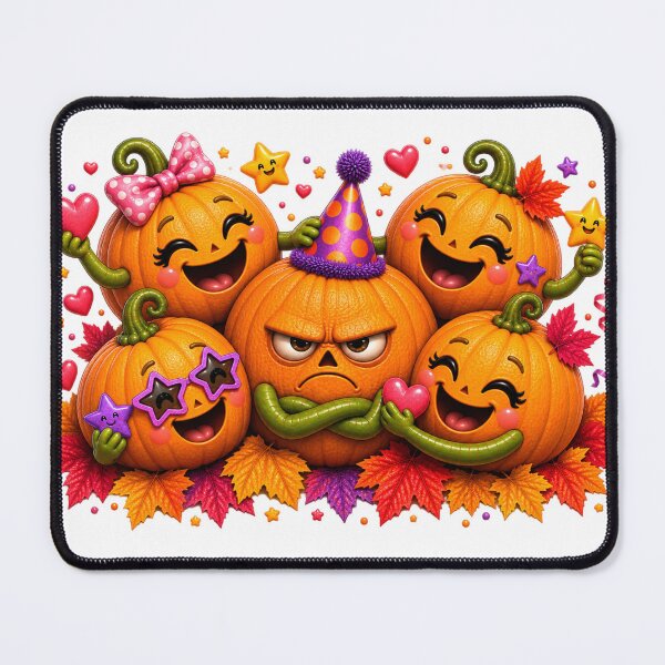 Item preview, Grumpy Pumpkin & Cheerful Friends – Cute Halloween Crew designed and sold by The Cutting Room.