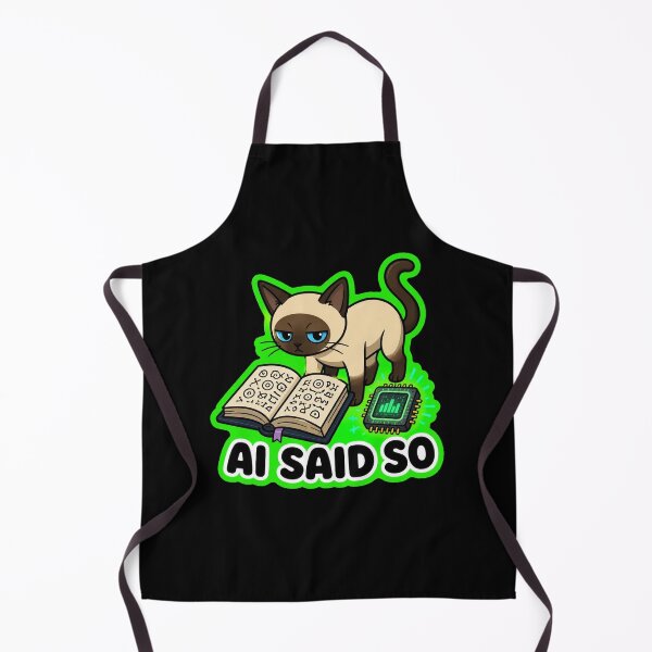 Item preview, AI Said So Funny Grumpy Cat Book Chip Sticker designed and sold by Cat Meme Fund.