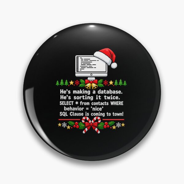 Item preview, Funny SQL Clause Is Coming To Town Art designed and sold by elderberry.