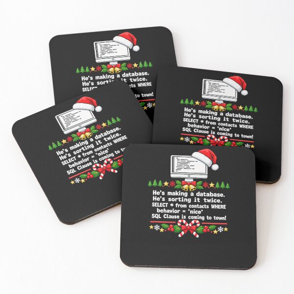 Item preview, Funny SQL Clause Is Coming To Town Art designed and sold by elderberry.