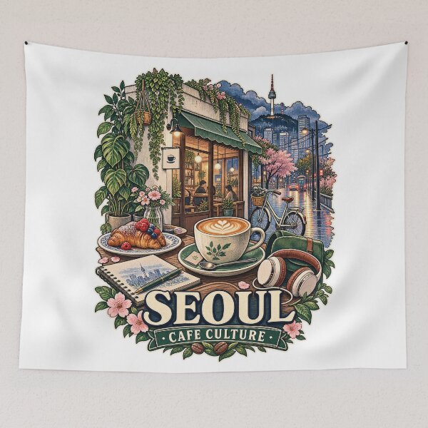Item preview, Culture Seoul Korean Cafe Lifestyle South Korea designed and sold by Uglyandcute.
