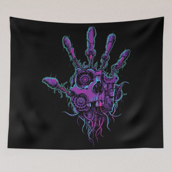 Item preview, Neon Cybernetic Skull Hand designed and sold by MarCinu Art.