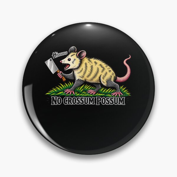 Item preview, Funny No Crossum Possum Snarling Animal Humor Art designed and sold by elderberry.