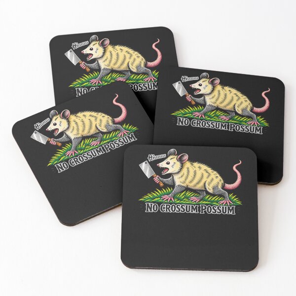 Item preview, Funny No Crossum Possum Snarling Animal Humor Art designed and sold by elderberry.
