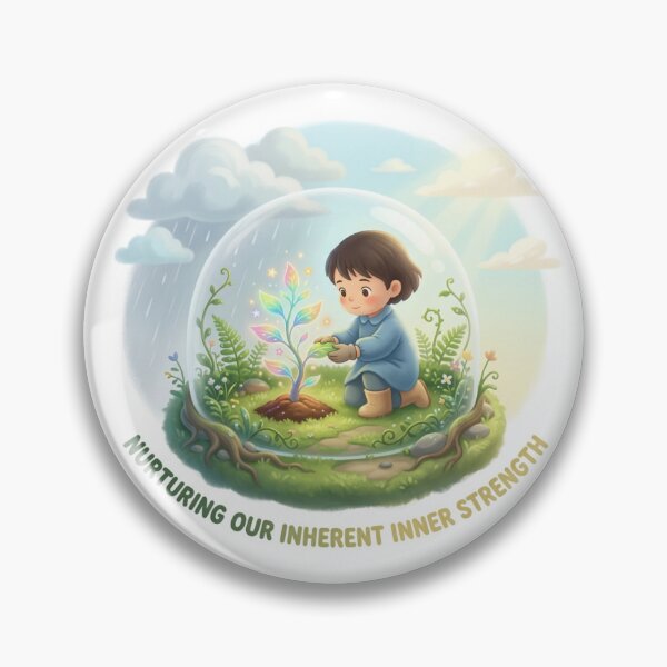 Item preview, World Mental Health Day _ Nurturing our inner strength badge. designed and sold by javajossi.