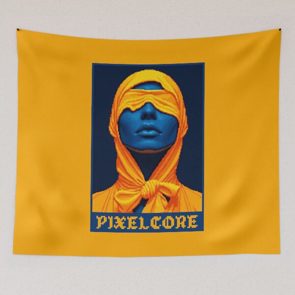 Item preview, Artistic Blindfolded Woman Pixel Art {PIXELCORE} designed and sold by PIXELCORE-TEE.