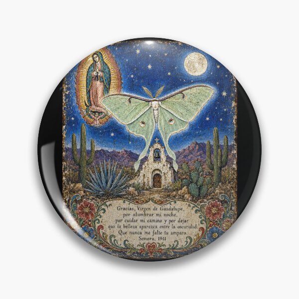 Item preview, Luna Moth Mexican Ex-Voto Folk Art designed and sold by newnomads-art.
