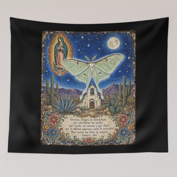 Item preview, Luna Moth Mexican Ex-Voto Folk Art designed and sold by newnomads-art.