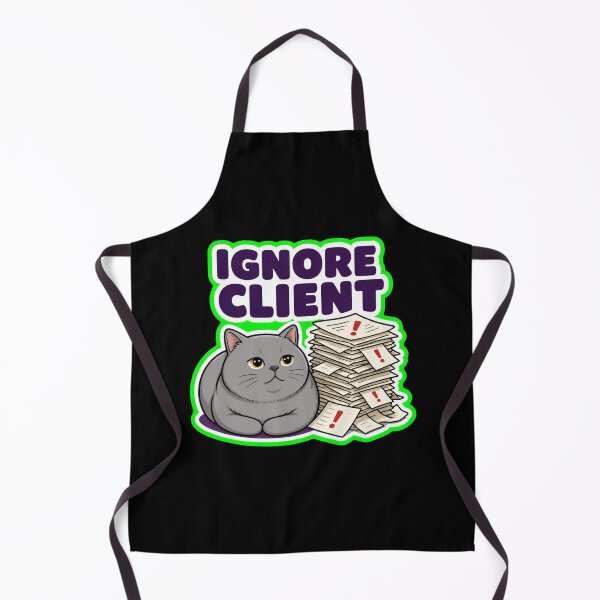 Item preview, Ignore Client Funny Cat Sticker designed and sold by Cat Meme Fund.