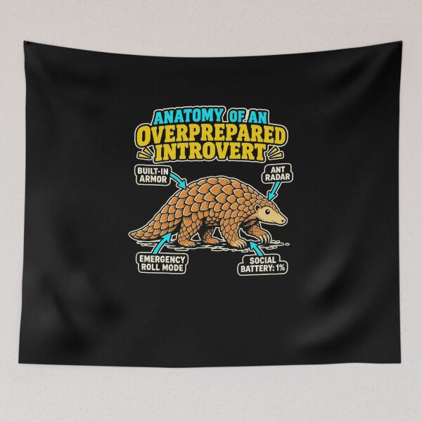 Item preview, Funny Overprepared Introvert Pangolin Anatomy Art designed and sold by elderberry.